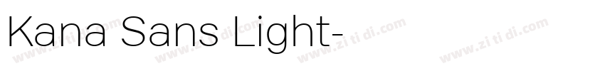 Kana Sans Light字体转换
